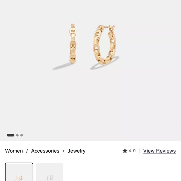 COACH classic paperclip design hoops. Hypoallergenic, new w original packaging . - Picture 1 of 3
